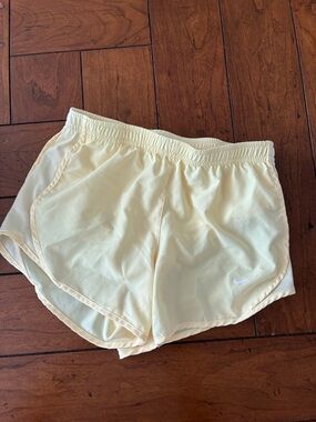 Nike Pale Yellow Girls' Athletic Shorts